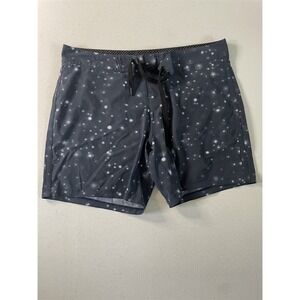 Lululemon 40x7.5" Blue Star Print Lined Swim Surf Trunks Mens‎ Shorts
